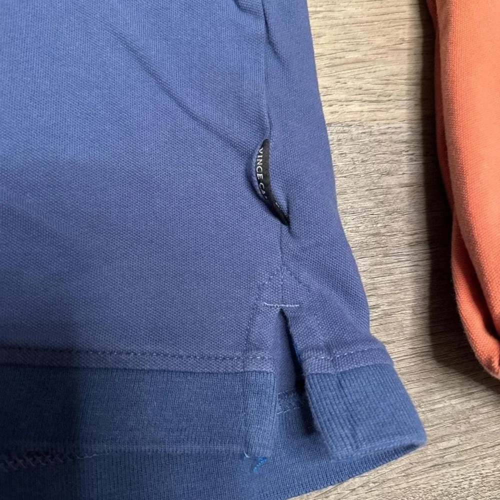 2‎ Vince Camuto Navy and orange polo shirts #poloshirts set of two Size Medium